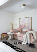 CRYSTORAMA, XANDER BLUSH FLUSH MOUNT, FLUSH MOUNT CEILING LIGHTS
