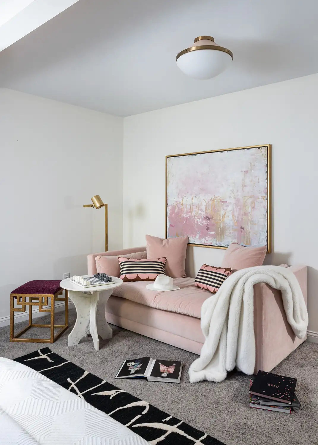 CRYSTORAMA, XANDER BLUSH FLUSH MOUNT, FLUSH MOUNT CEILING LIGHTS
