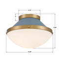CRYSTORAMA, XANDER BLUE FLUSH MOUNT, FLUSH MOUNT CEILING LIGHTS