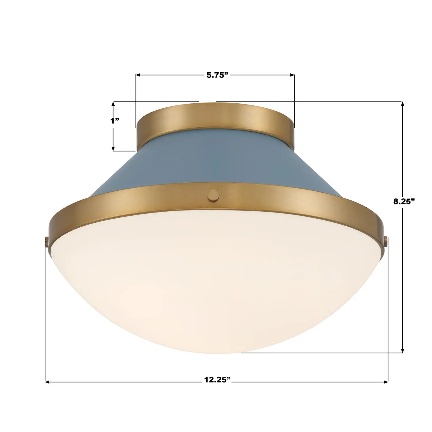 CRYSTORAMA, XANDER BLUE FLUSH MOUNT, FLUSH MOUNT CEILING LIGHTS