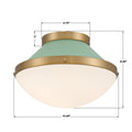 CRYSTORAMA, XANDER GREEN FLUSH MOUNT, FLUSH MOUNT CEILING LIGHTS