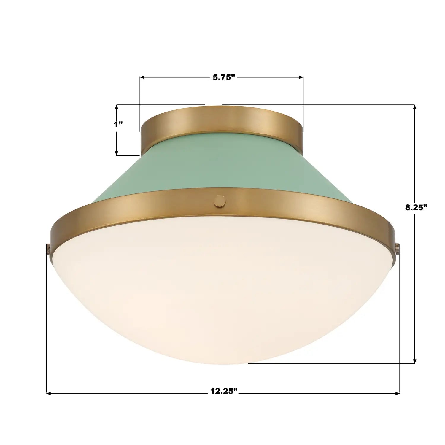 CRYSTORAMA, XANDER GREEN FLUSH MOUNT, FLUSH MOUNT CEILING LIGHTS