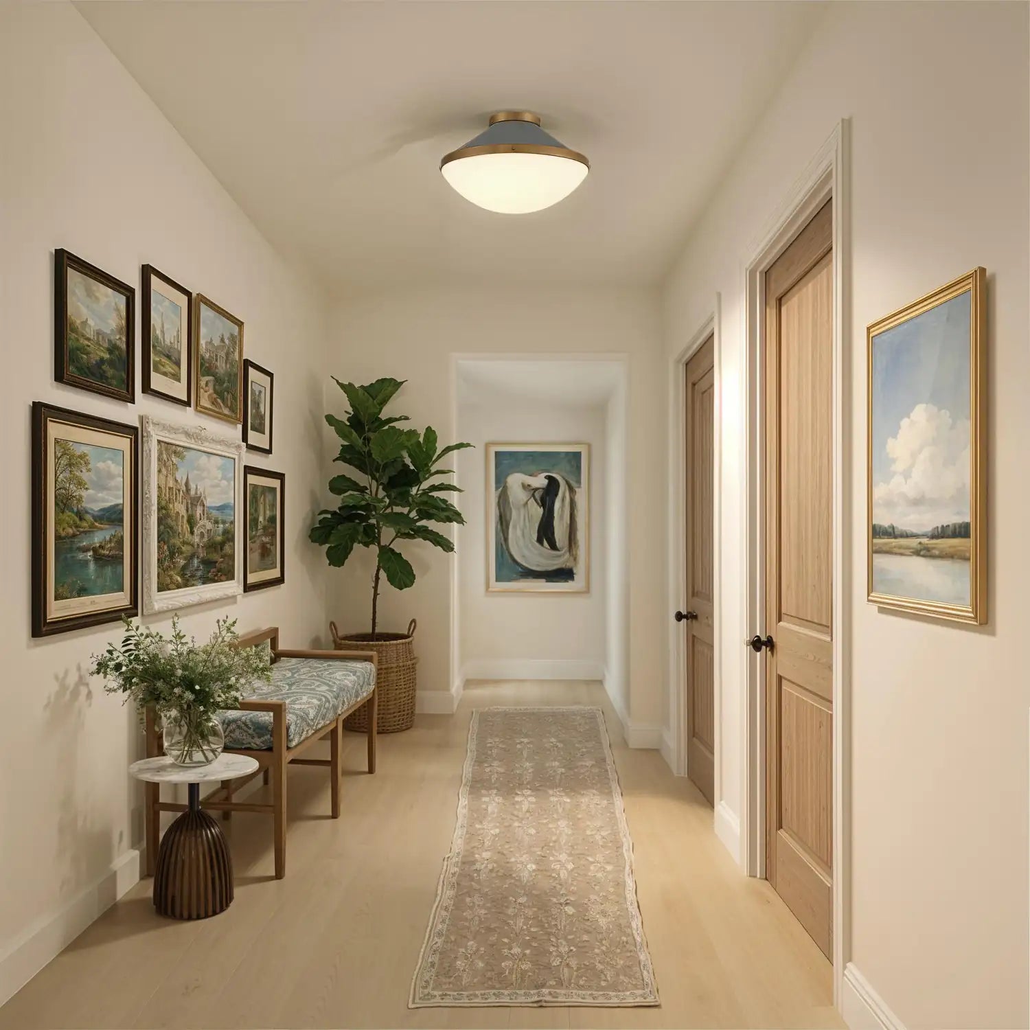 CRYSTORAMA, XANDER BLUE FLUSH MOUNT, FLUSH MOUNT CEILING LIGHTS