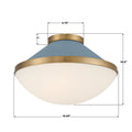 CRYSTORAMA, XANDER BLUE FLUSH MOUNT, FLUSH MOUNT CEILING LIGHTS