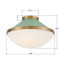 CRYSTORAMA, XANDER GREEN FLUSH MOUNT, FLUSH MOUNT CEILING LIGHTS