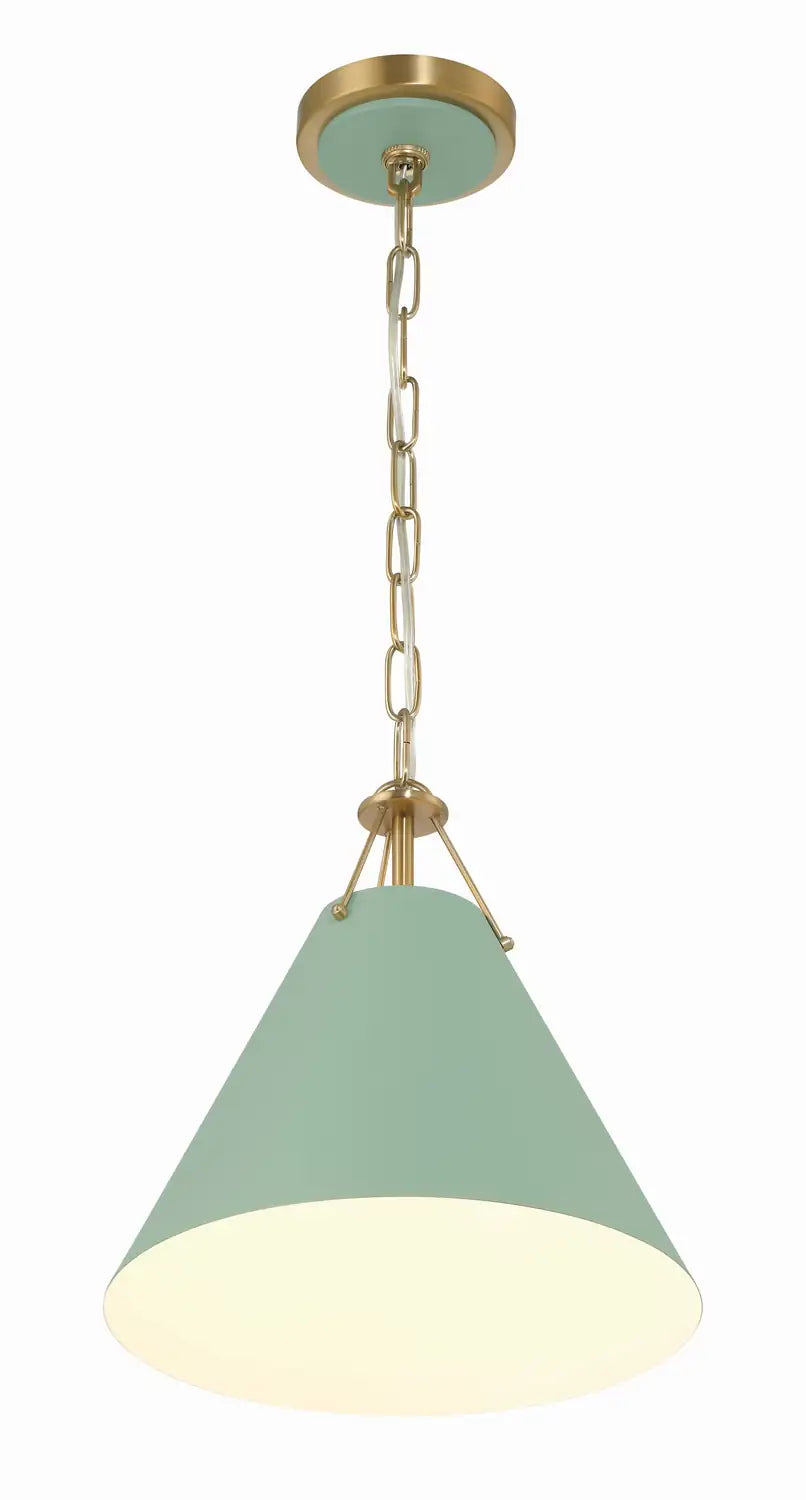CRYSTORAMA, XAVIER GREEN PENDANT, PENDANT LIGHT