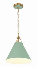CRYSTORAMA, XAVIER GREEN PENDANT, PENDANT LIGHT