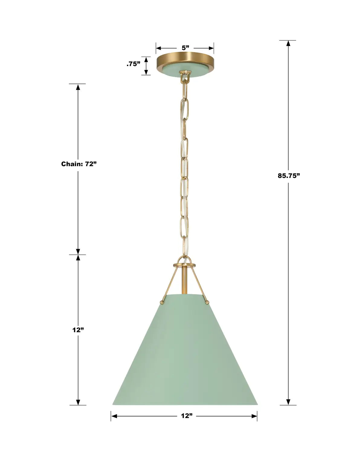 CRYSTORAMA, XAVIER GREEN PENDANT, PENDANT LIGHT