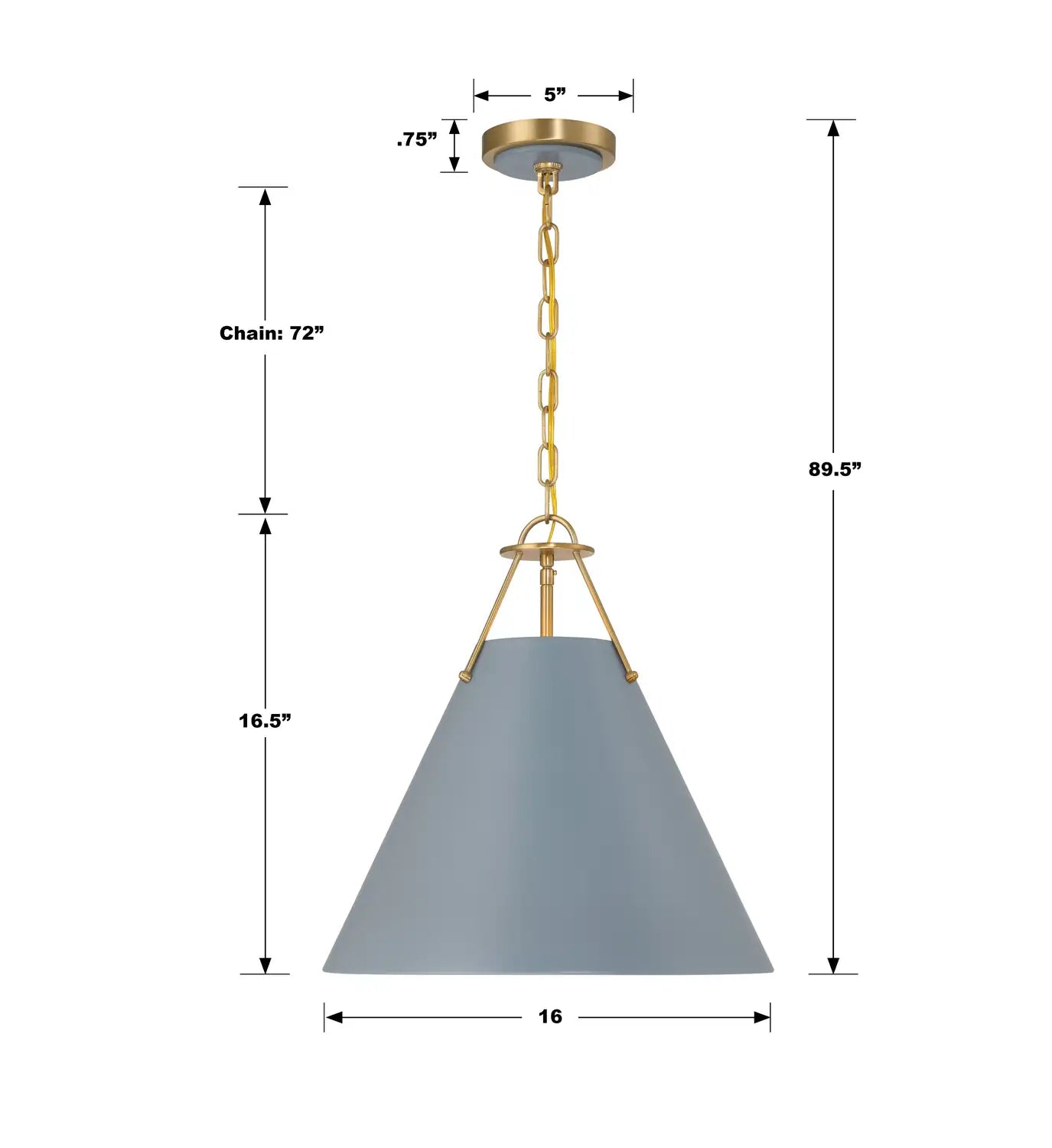 CRYSTORAMA, XAVIER BLUE PENDANT, PENDANT LIGHT