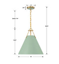 CRYSTORAMA, XAVIER GREEN PENDANT, PENDANT LIGHT