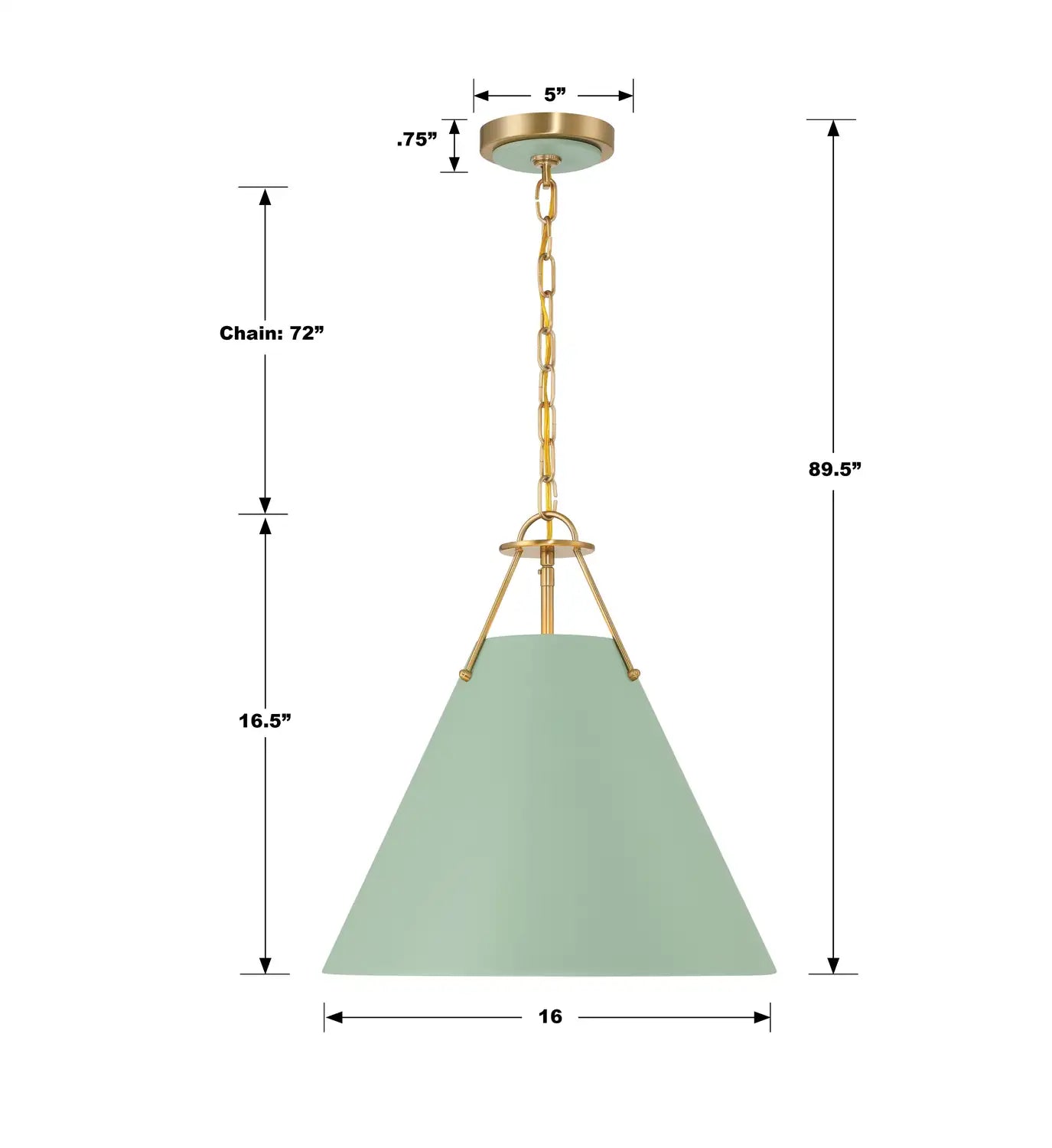 CRYSTORAMA, XAVIER GREEN PENDANT, PENDANT LIGHT