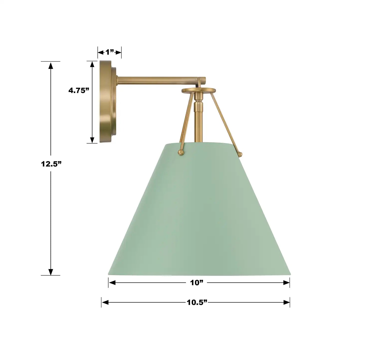CRYSTORAMA, XAVIER GREEN SCONCE, WALL SCONCES