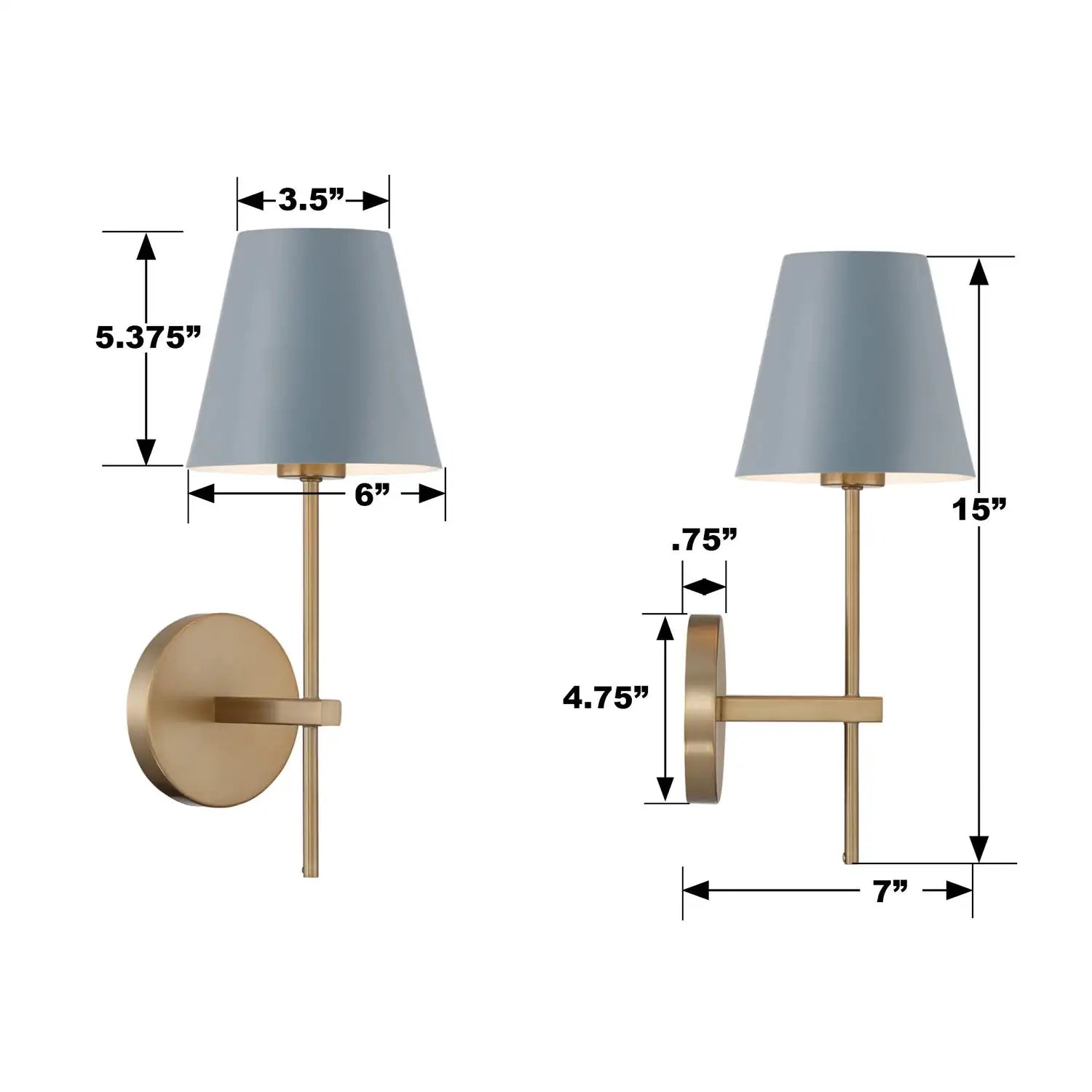 CRYSTORAMA, XAVIER BLUE SCONCE, WALL SCONCES