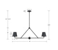 CRYSTORAMA, XAVIER LINEAR CHANDELIER, CHANDELIER LIGHT