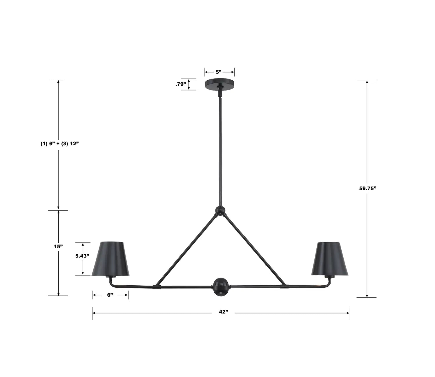 CRYSTORAMA, XAVIER LINEAR CHANDELIER, CHANDELIER LIGHT