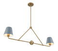 CRYSTORAMA, XAVIER BLUE LINEAR CHANDELIER, CHANDELIER LIGHT