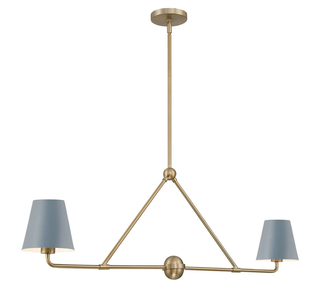 CRYSTORAMA, XAVIER BLUE LINEAR CHANDELIER, CHANDELIER LIGHT