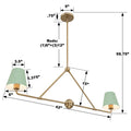CRYSTORAMA, XAVIER GREEN LINEAR CHANDELIER, CHANDELIER LIGHT
