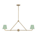 CRYSTORAMA, XAVIER GREEN LINEAR CHANDELIER, CHANDELIER LIGHT