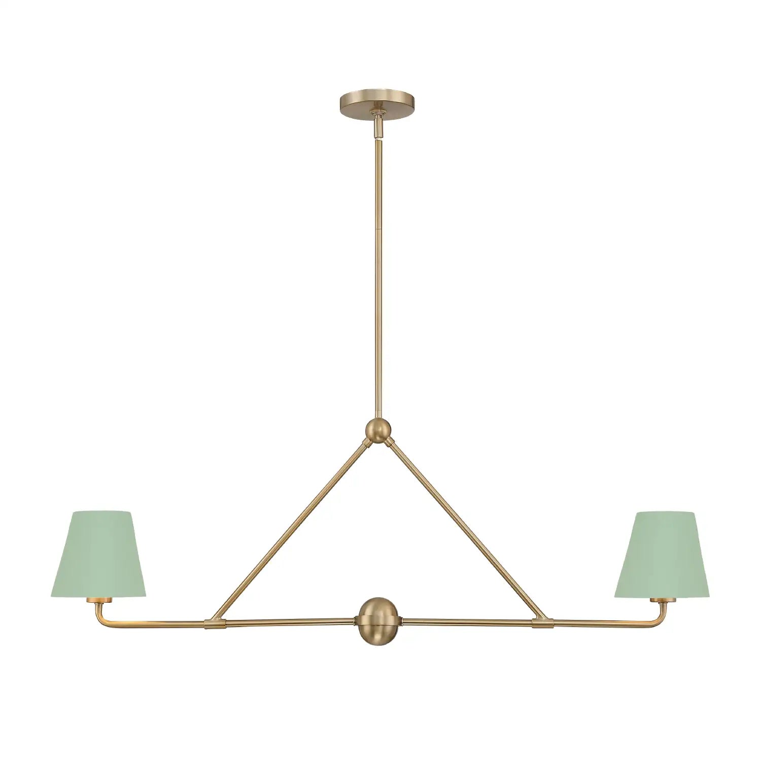 CRYSTORAMA, XAVIER GREEN LINEAR CHANDELIER, CHANDELIER LIGHT
