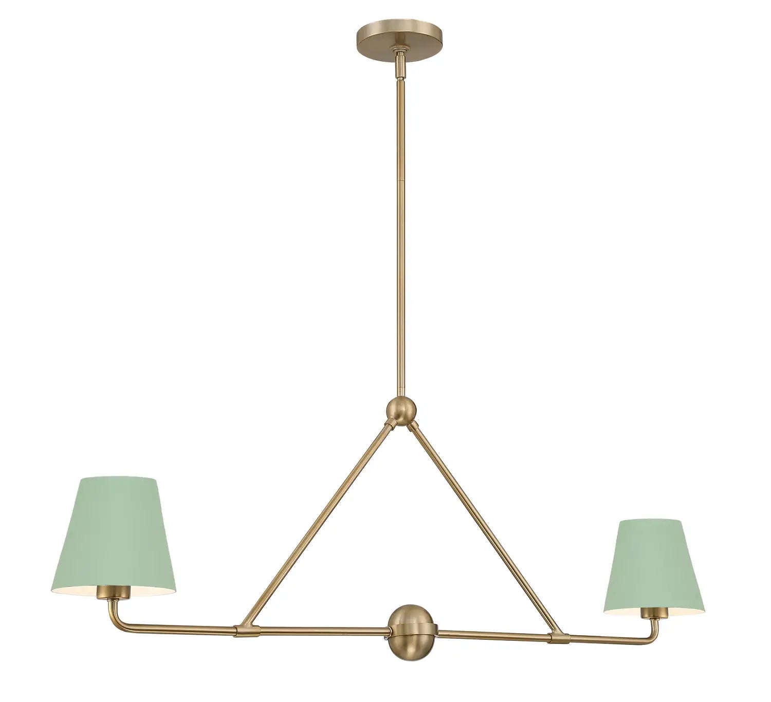 CRYSTORAMA, XAVIER GREEN LINEAR CHANDELIER, CHANDELIER LIGHT