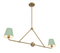 CRYSTORAMA, XAVIER GREEN LINEAR CHANDELIER, CHANDELIER LIGHT