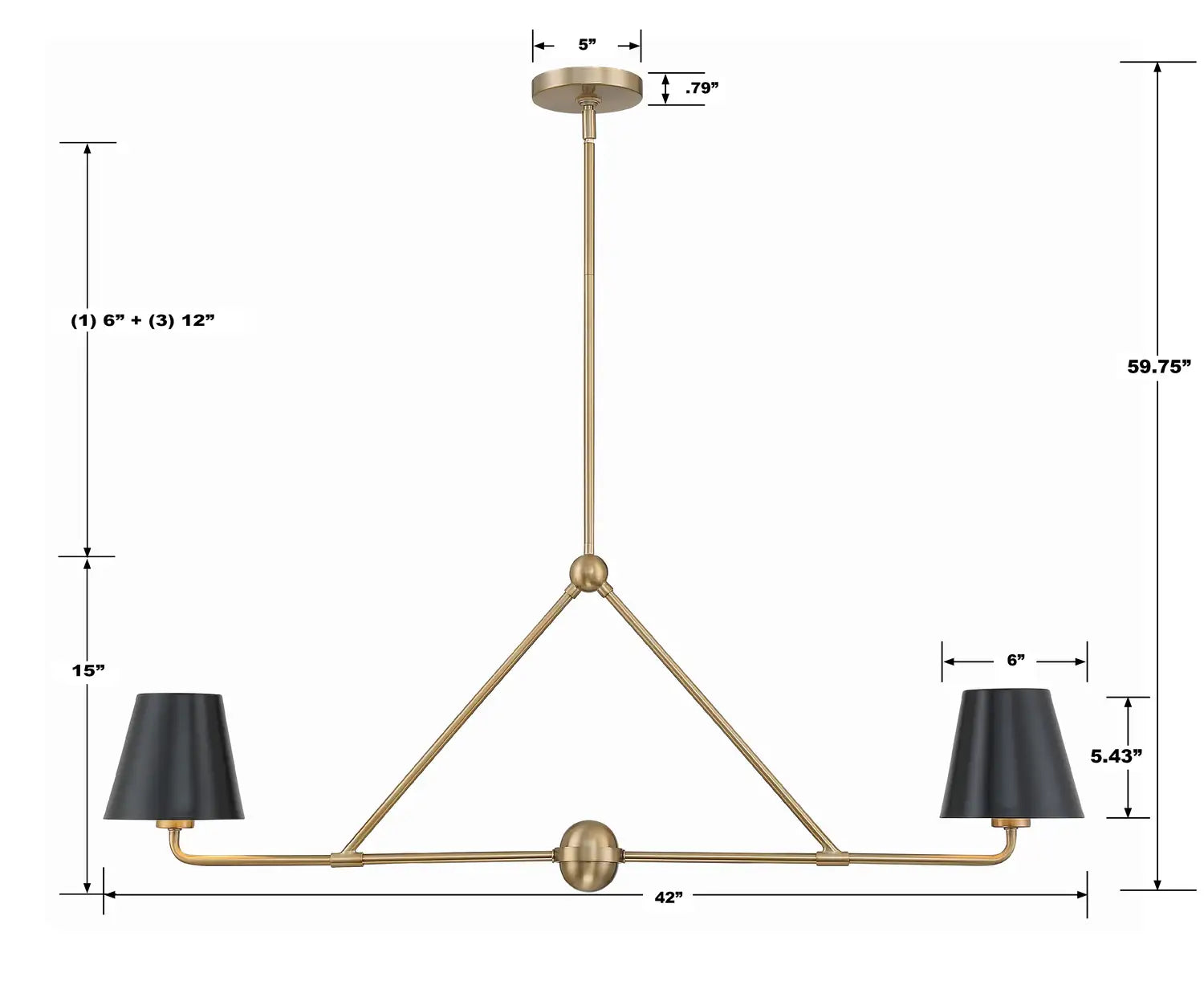 CRYSTORAMA, XAVIER LINEAR CHANDELIER, CHANDELIER LIGHT