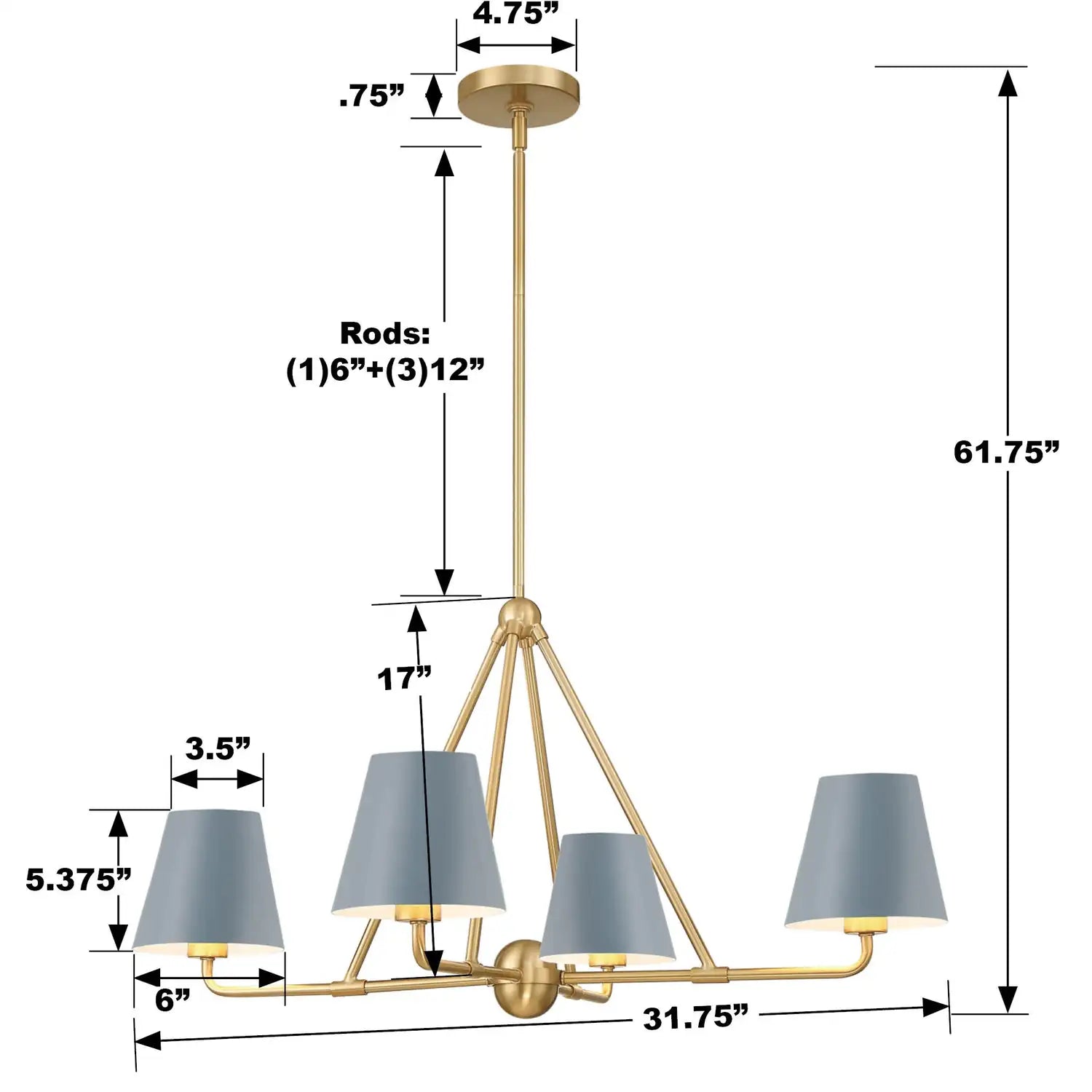 CRYSTORAMA, XAVIER BLUE CHANDELIER, CHANDELIER LIGHT