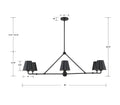 CRYSTORAMA, XAVIER LINEAR CHANDELIER, CHANDELIER LIGHT