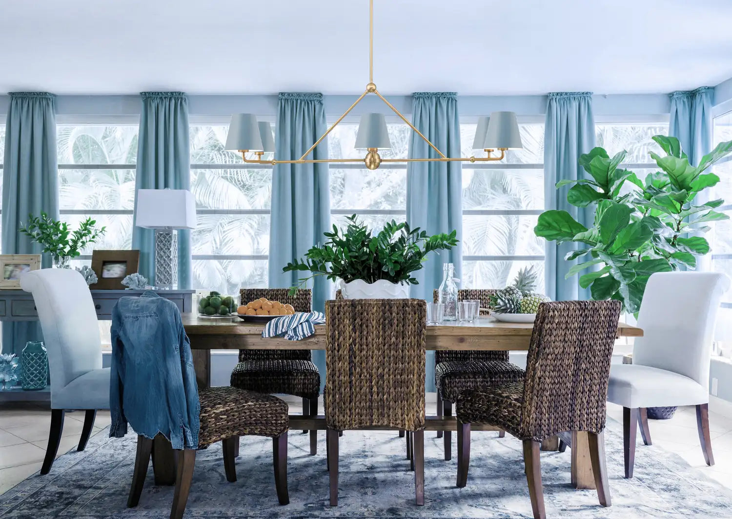 CRYSTORAMA, XAVIER BLUE LINEAR CHANDELIER, CHANDELIER LIGHT