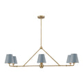 CRYSTORAMA, XAVIER BLUE LINEAR CHANDELIER, CHANDELIER LIGHT