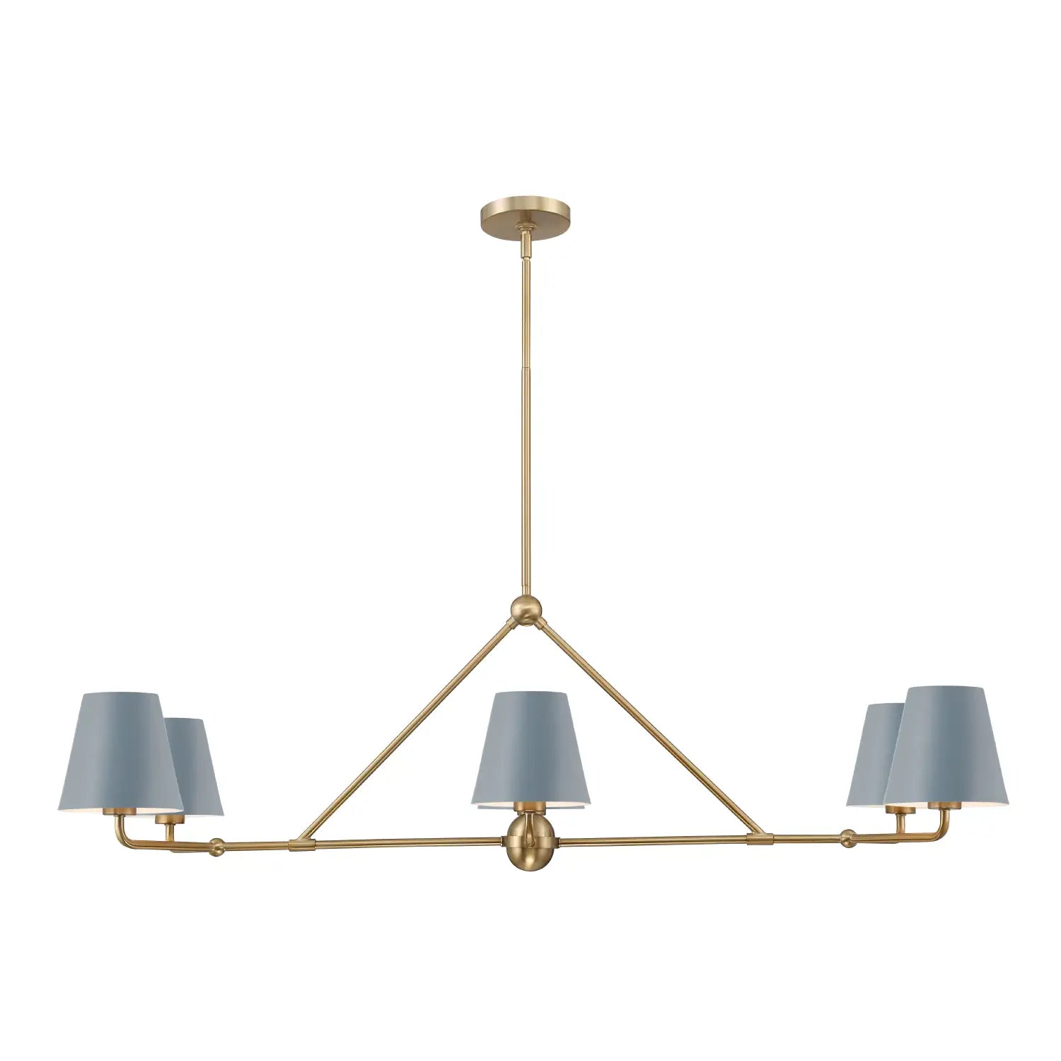 CRYSTORAMA, XAVIER BLUE LINEAR CHANDELIER, CHANDELIER LIGHT