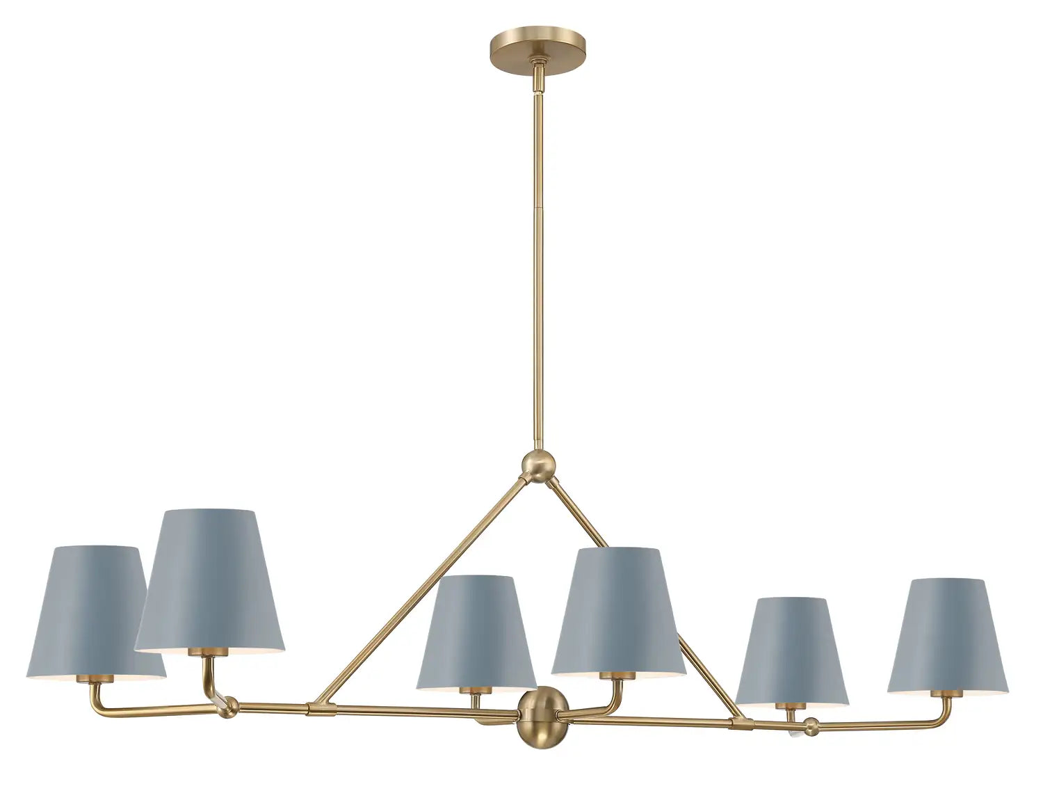 CRYSTORAMA, XAVIER BLUE LINEAR CHANDELIER, CHANDELIER LIGHT