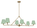 CRYSTORAMA, XAVIER GREEN LINEAR CHANDELIER, CHANDELIER LIGHT