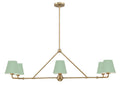 CRYSTORAMA, XAVIER GREEN LINEAR CHANDELIER, CHANDELIER LIGHT