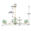 CRYSTORAMA, XAVIER GREEN LINEAR CHANDELIER, CHANDELIER LIGHT