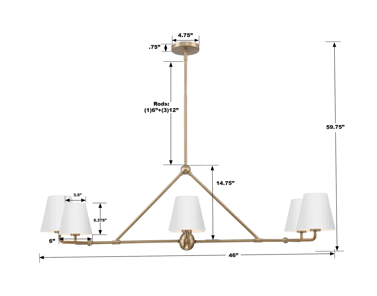 CRYSTORAMA, XAVIER LINEAR CHANDELIER, CHANDELIER LIGHT