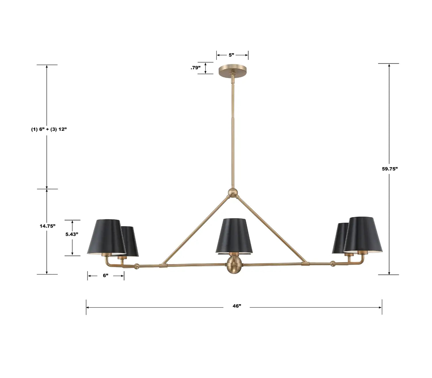 CRYSTORAMA, XAVIER LINEAR CHANDELIER, CHANDELIER LIGHT