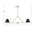 CRYSTORAMA, XAVIER LINEAR CHANDELIER, CHANDELIER LIGHT