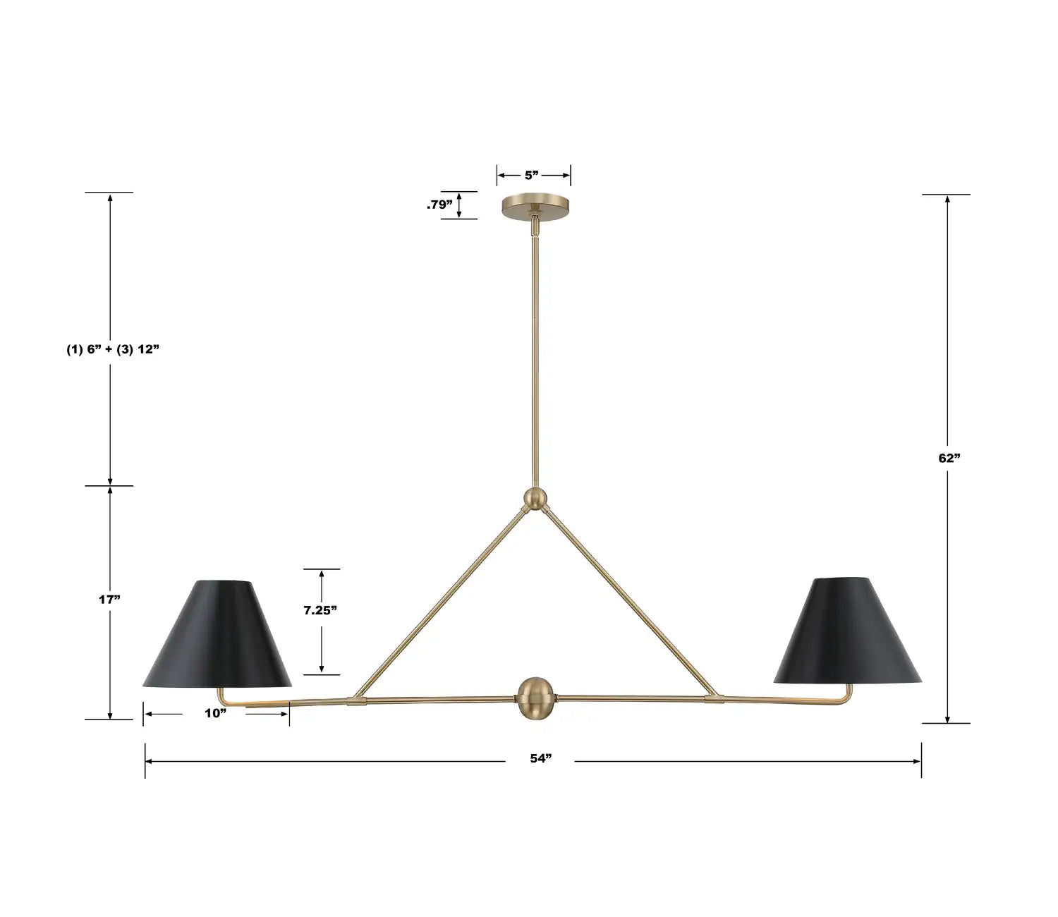 CRYSTORAMA, XAVIER LINEAR CHANDELIER, CHANDELIER LIGHT