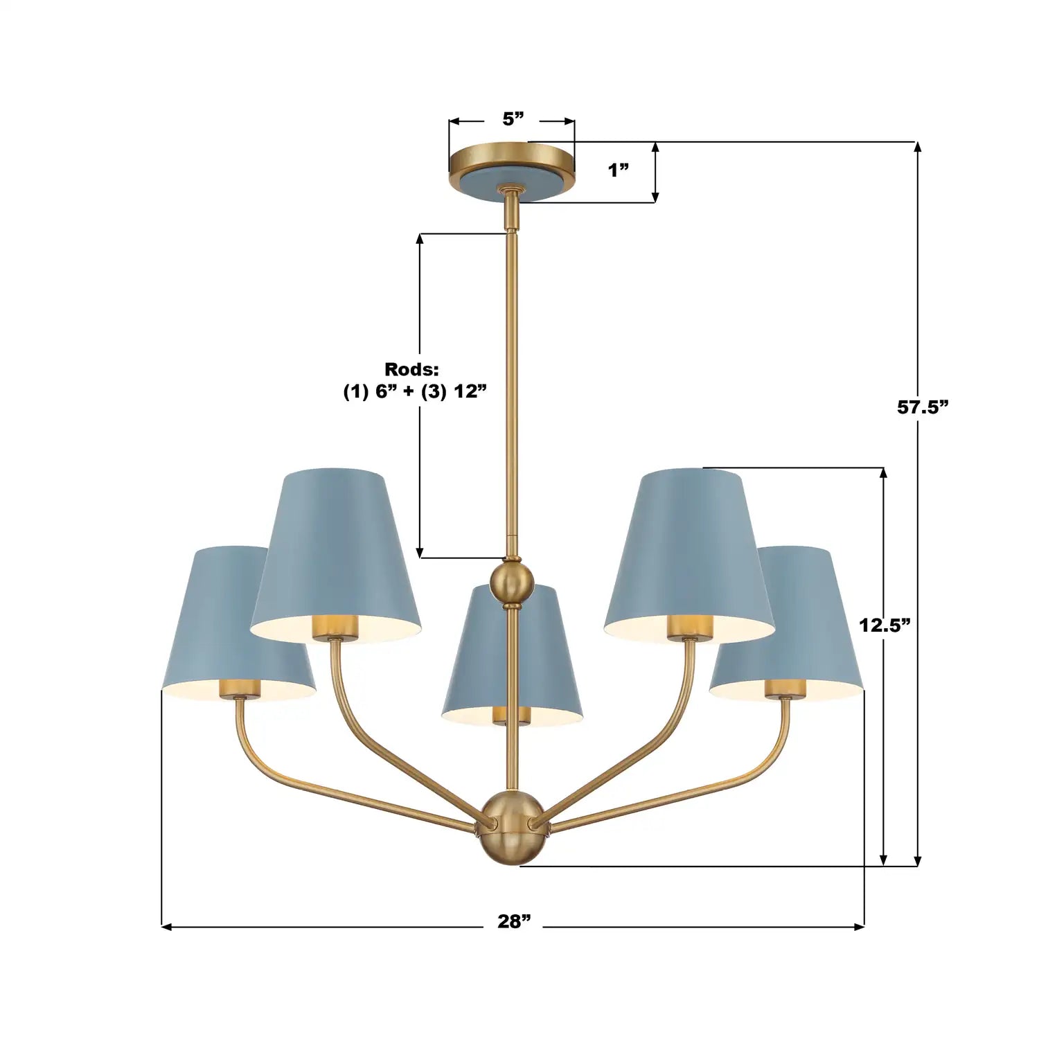 CRYSTORAMA, XAVIER BLUE CHANDELIER, CHANDELIER LIGHT