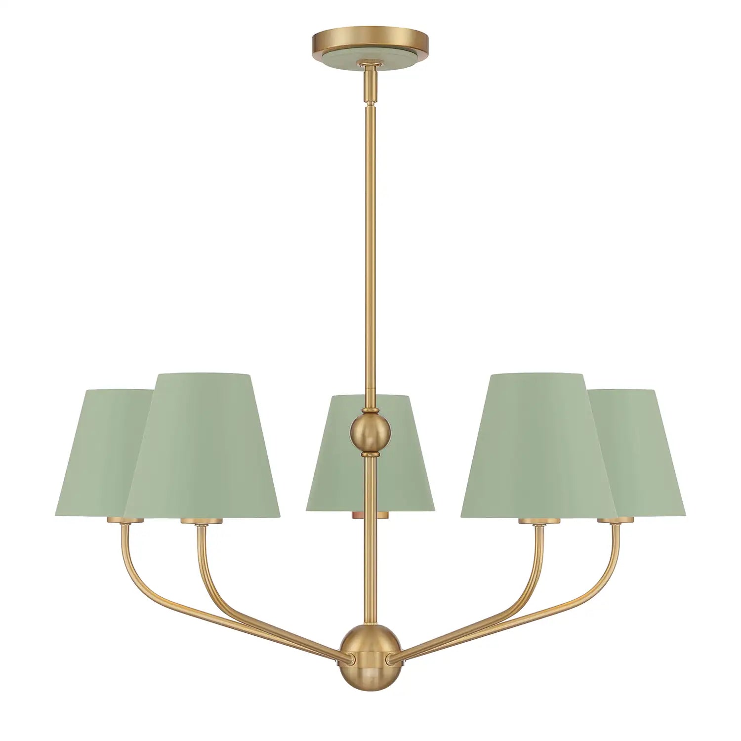 CRYSTORAMA, XAVIER GREEN CHANDELIER, CHANDELIER LIGHT