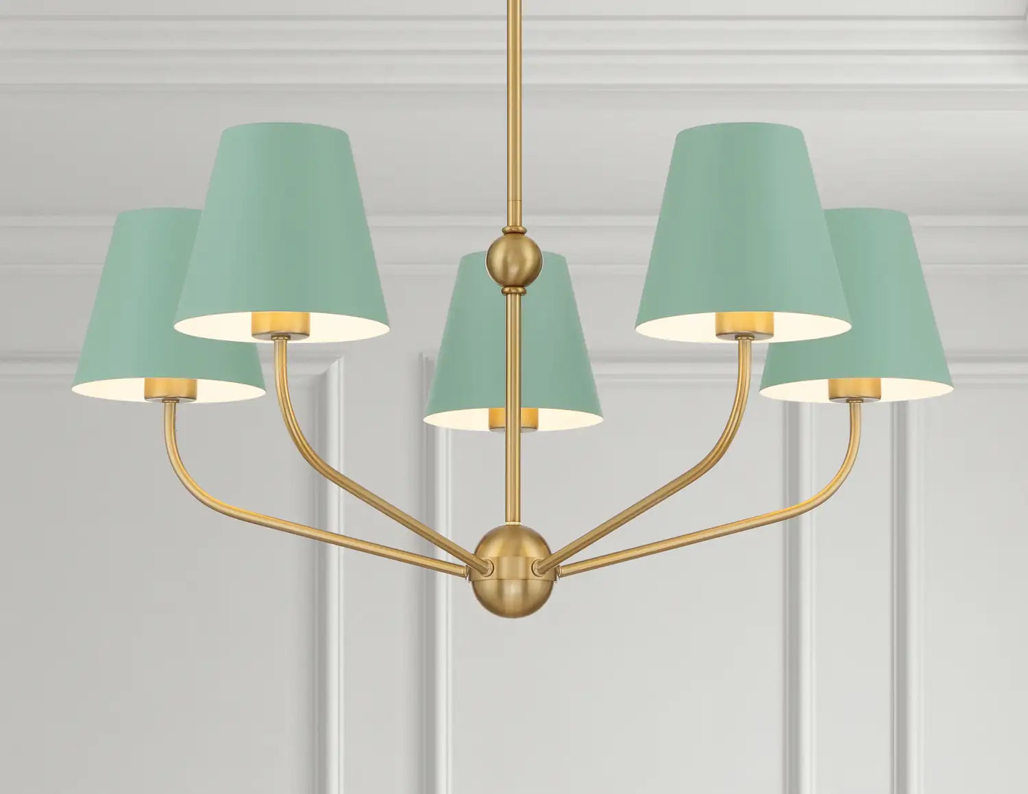 CRYSTORAMA, XAVIER GREEN CHANDELIER, CHANDELIER LIGHT