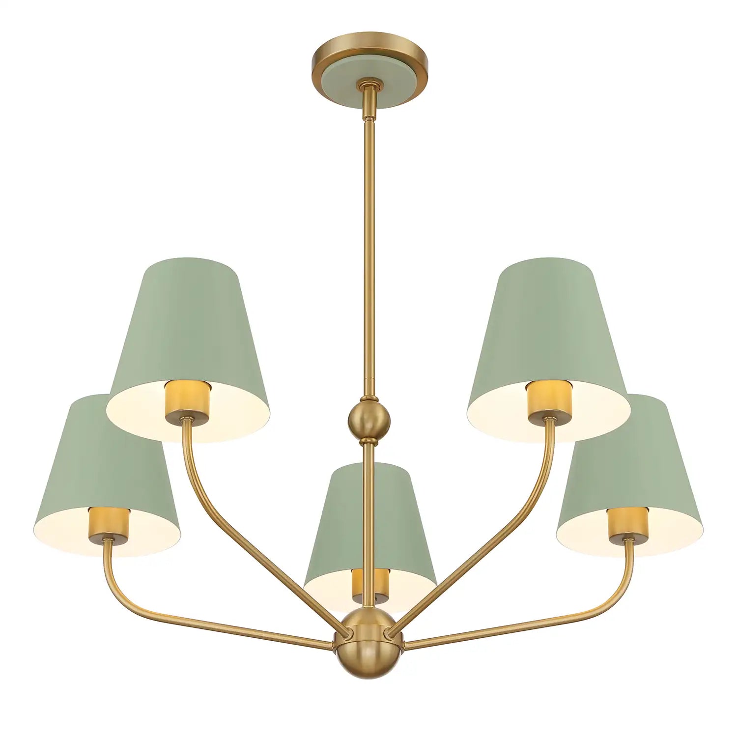 CRYSTORAMA, XAVIER GREEN CHANDELIER, CHANDELIER LIGHT