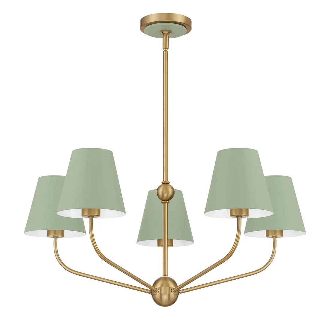CRYSTORAMA, XAVIER GREEN CHANDELIER, CHANDELIER LIGHT