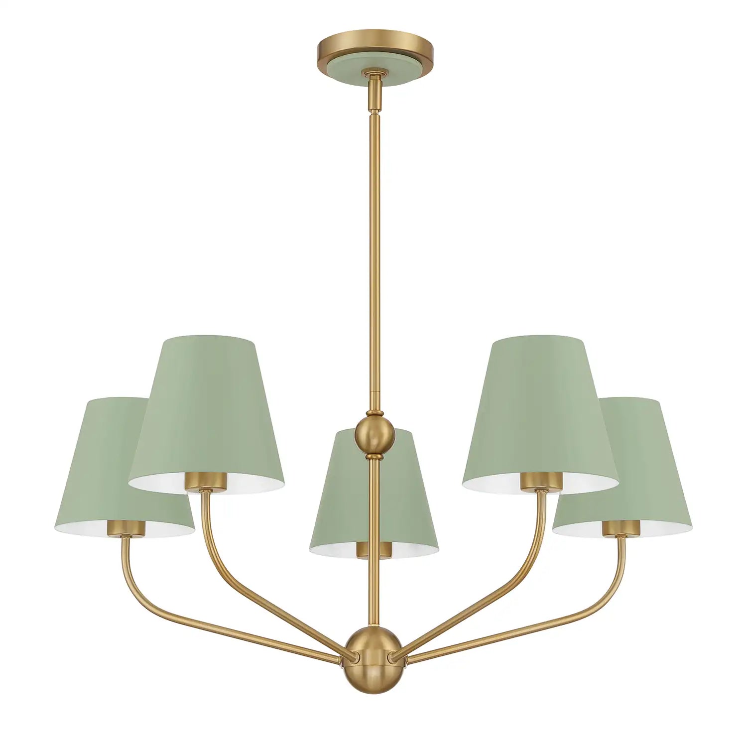 CRYSTORAMA, XAVIER GREEN CHANDELIER, CHANDELIER LIGHT