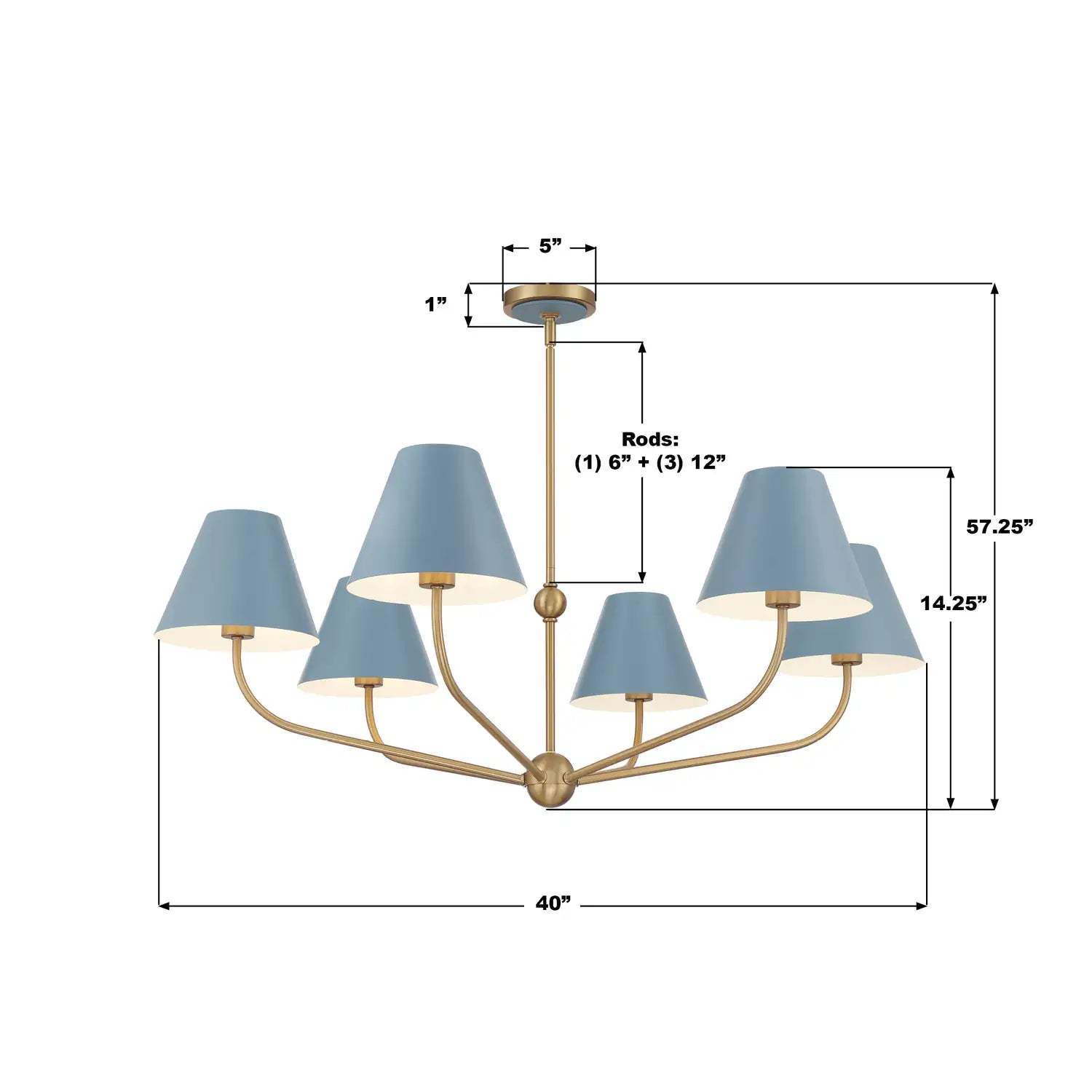 CRYSTORAMA, XAVIER BLUE CHANDELIER, CHANDELIER LIGHT