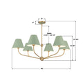 CRYSTORAMA, XAVIER GREEN CHANDELIER, CHANDELIER LIGHT