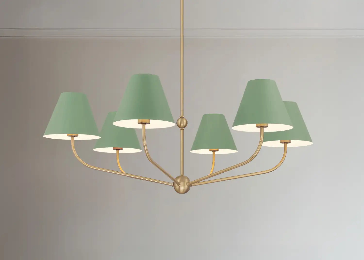 CRYSTORAMA, XAVIER GREEN CHANDELIER, CHANDELIER LIGHT
