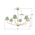 CRYSTORAMA, XAVIER GREEN CHANDELIER, CHANDELIER LIGHT
